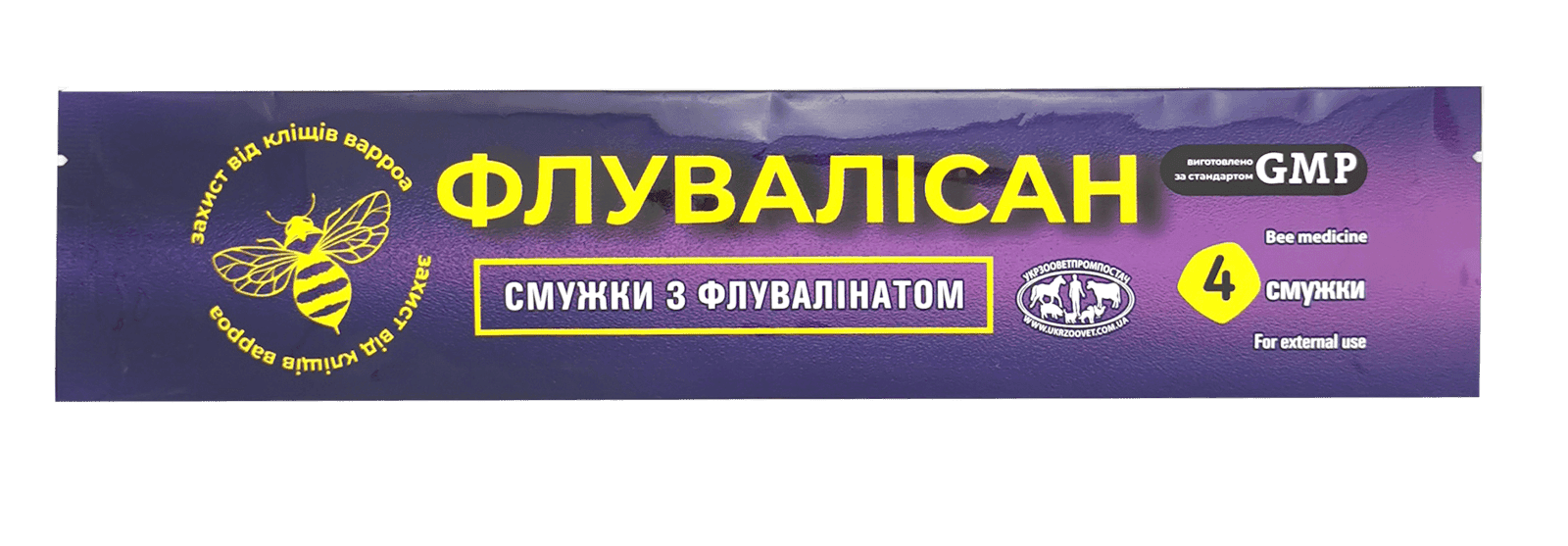 Флувалісан проти вароатозу бджіл 4 смужки